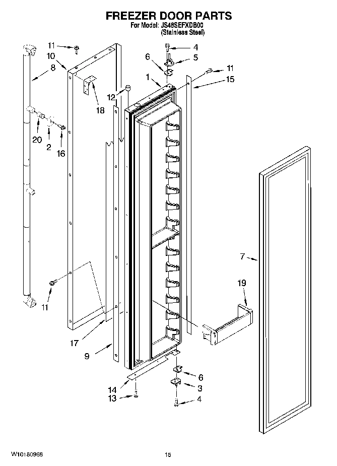 10 - FREEZER DOOR PARTS