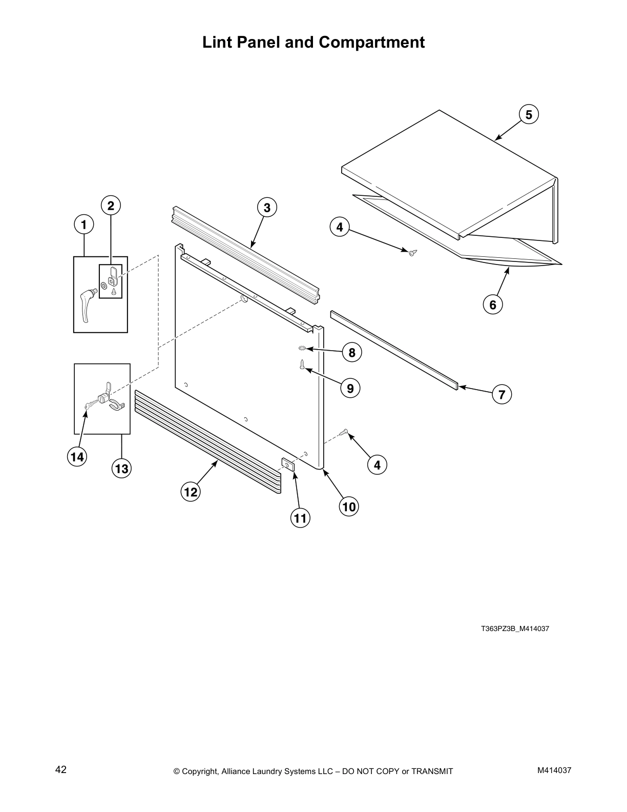 Lint Panel and Compartment