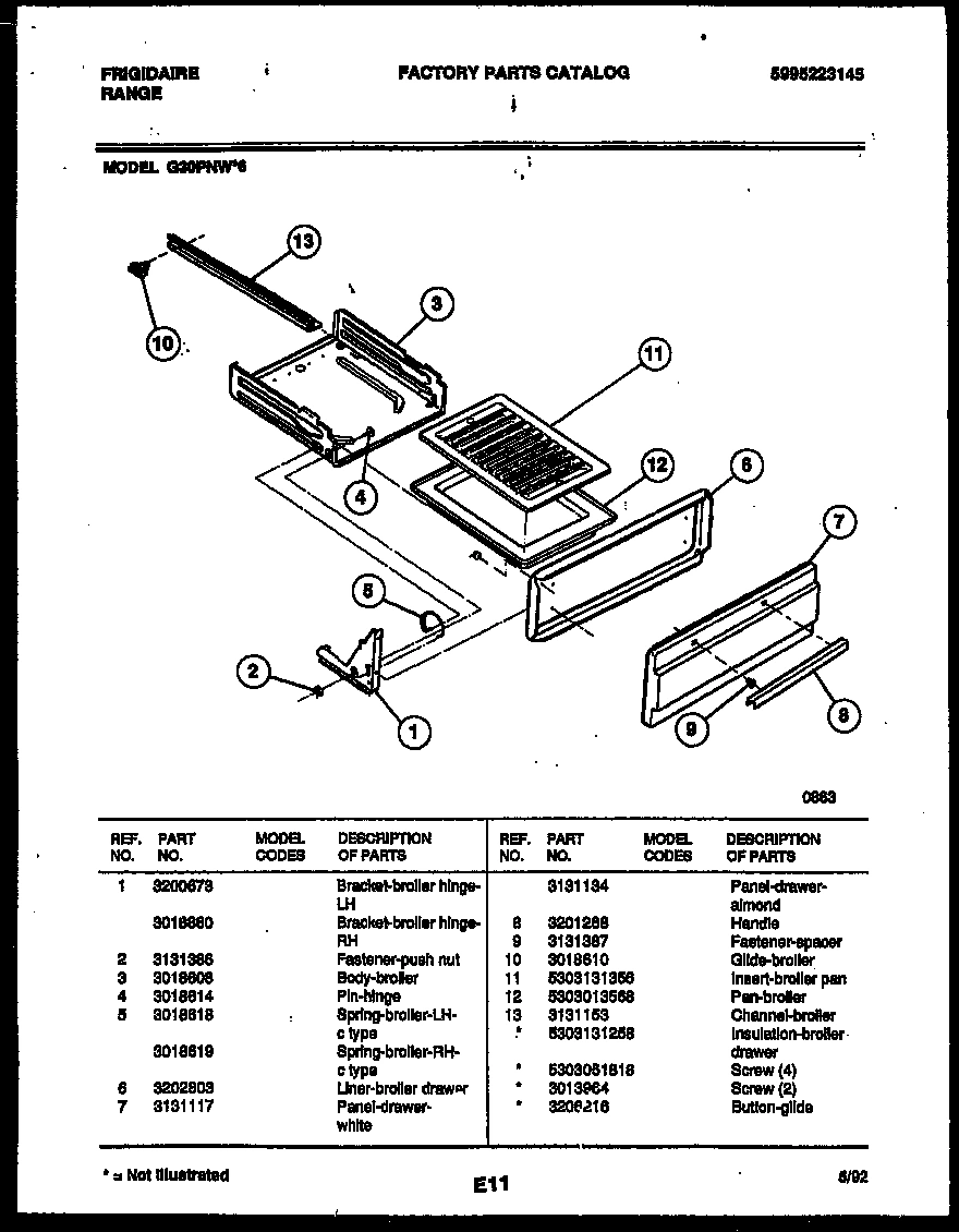 05 - BROILER DRAWER PARTS