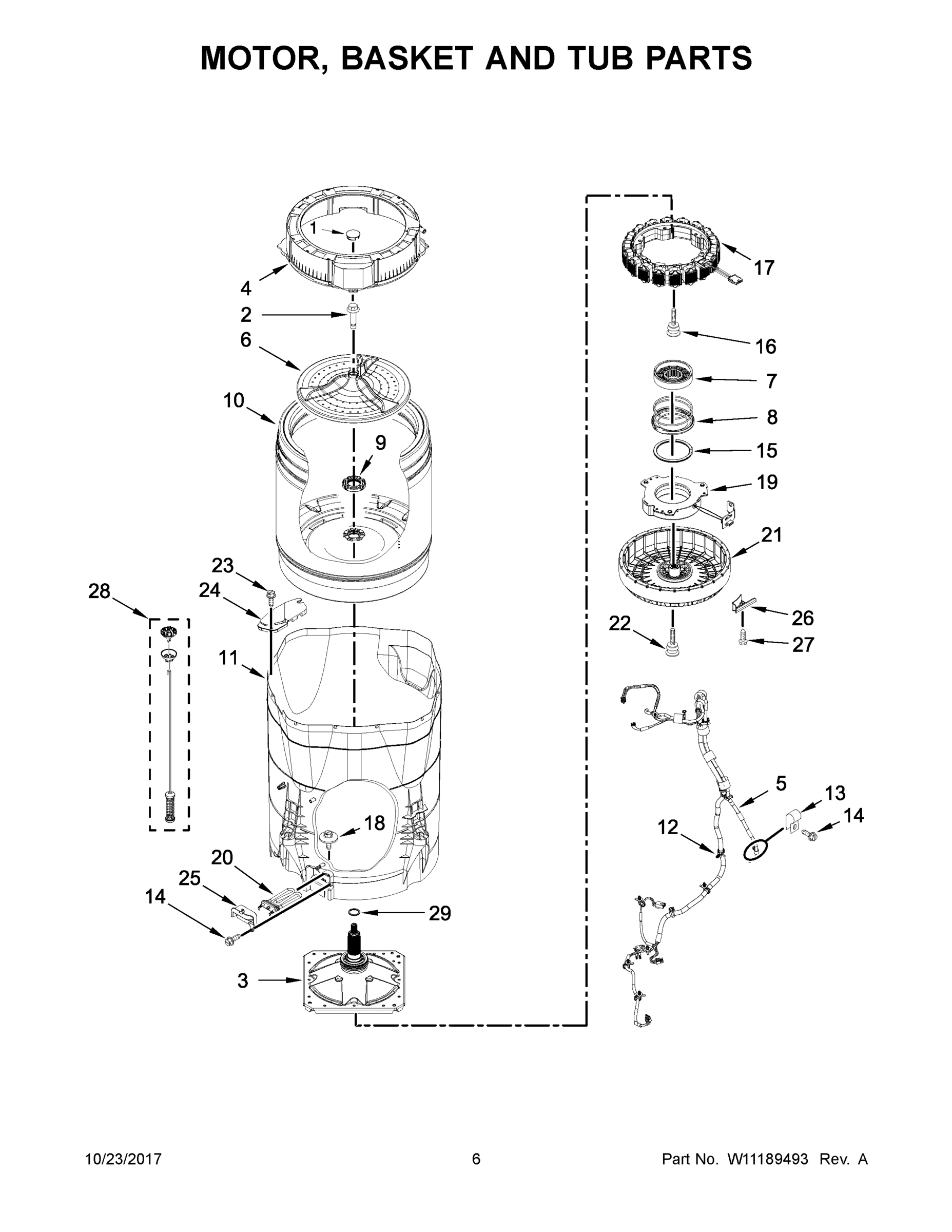 04 - MOTOR, BASKET AND TUB PARTS