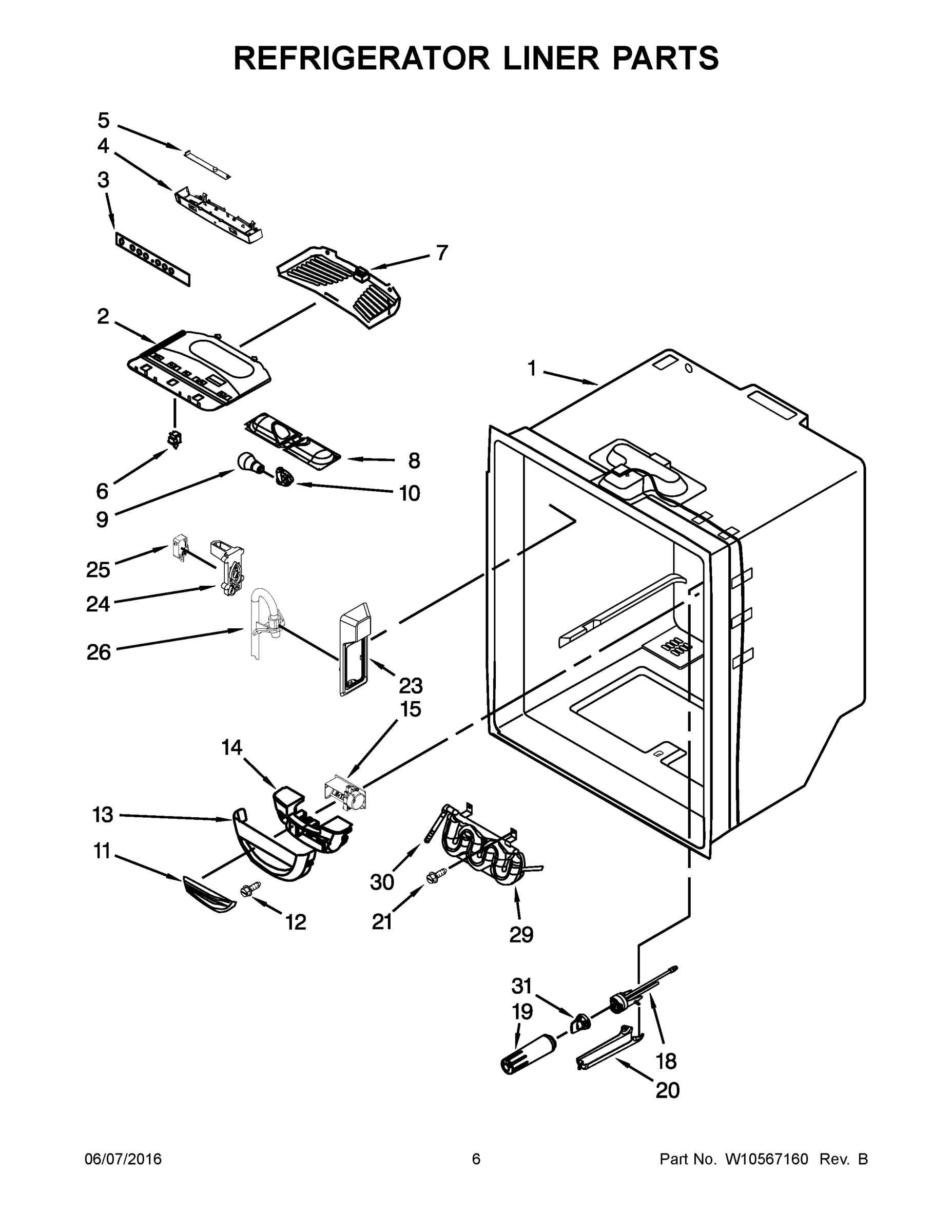 04 - REFRIGERATOR LINER PARTS