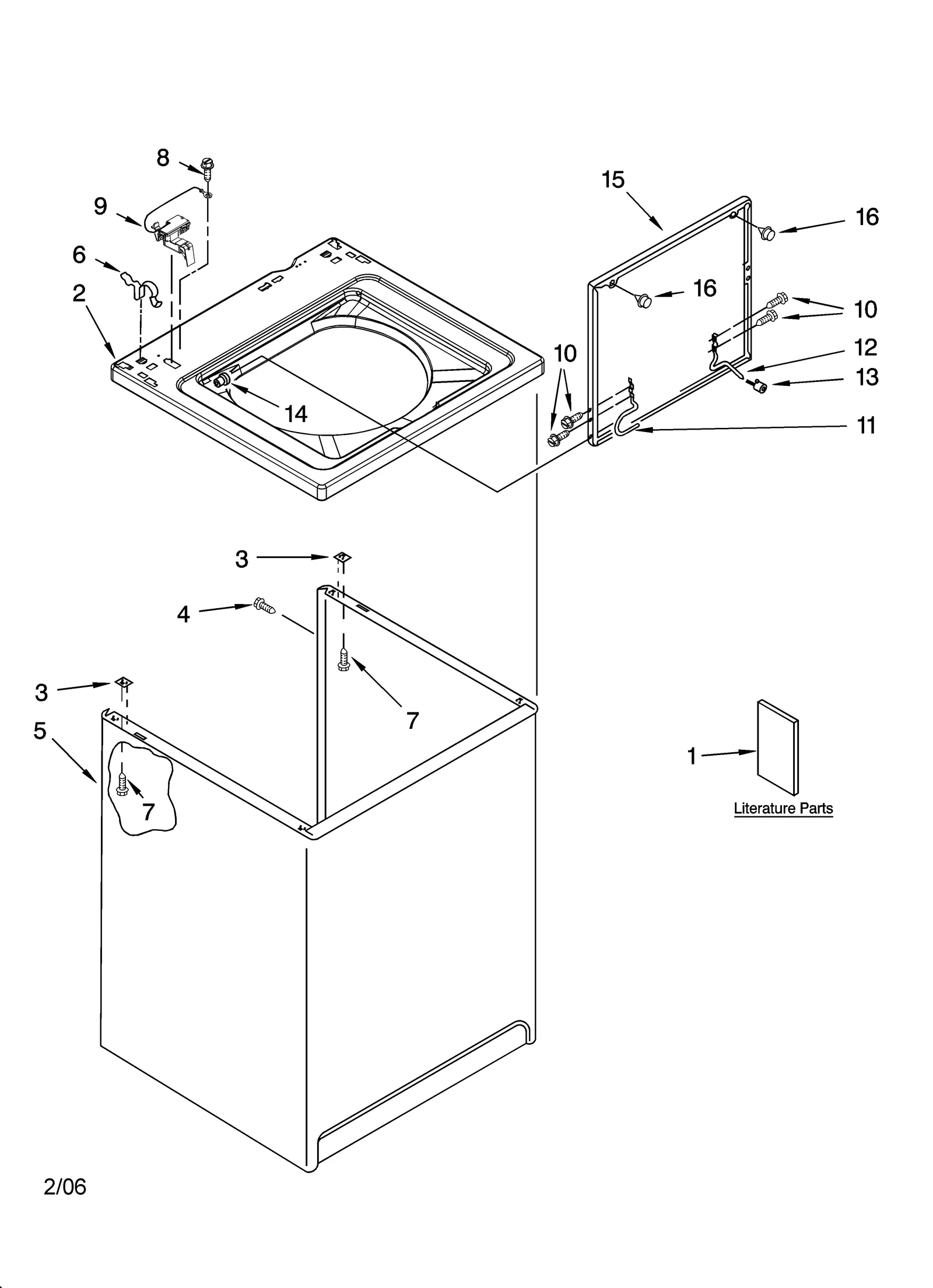 TOP AND CABINET PARTS