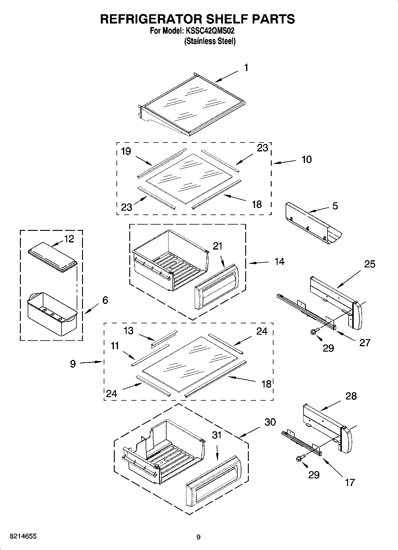 07 - REFRIGERATOR SHELF PARTS