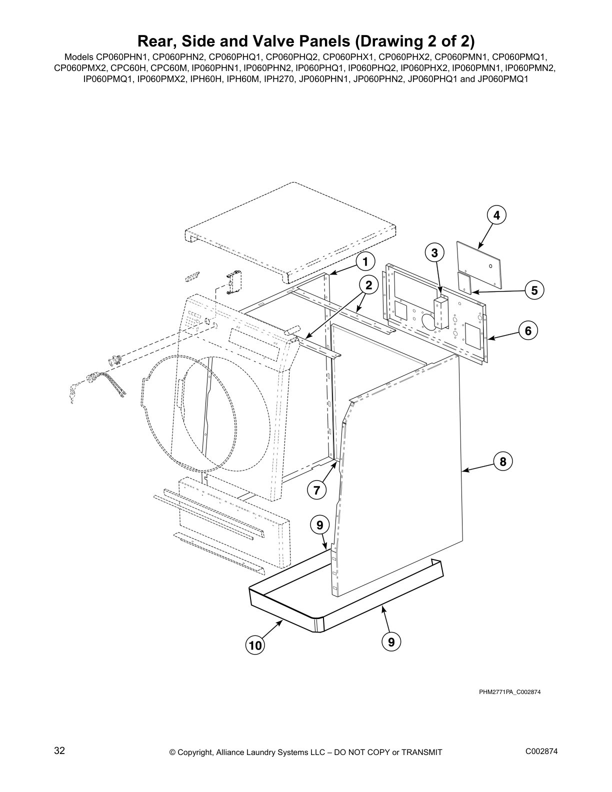 Rear, Side and Valve Panels (Drawing 2 of 2)