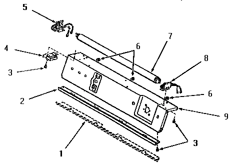 13 - PANEL SUPPORT PLATE AND FLUORESCENT TUBE