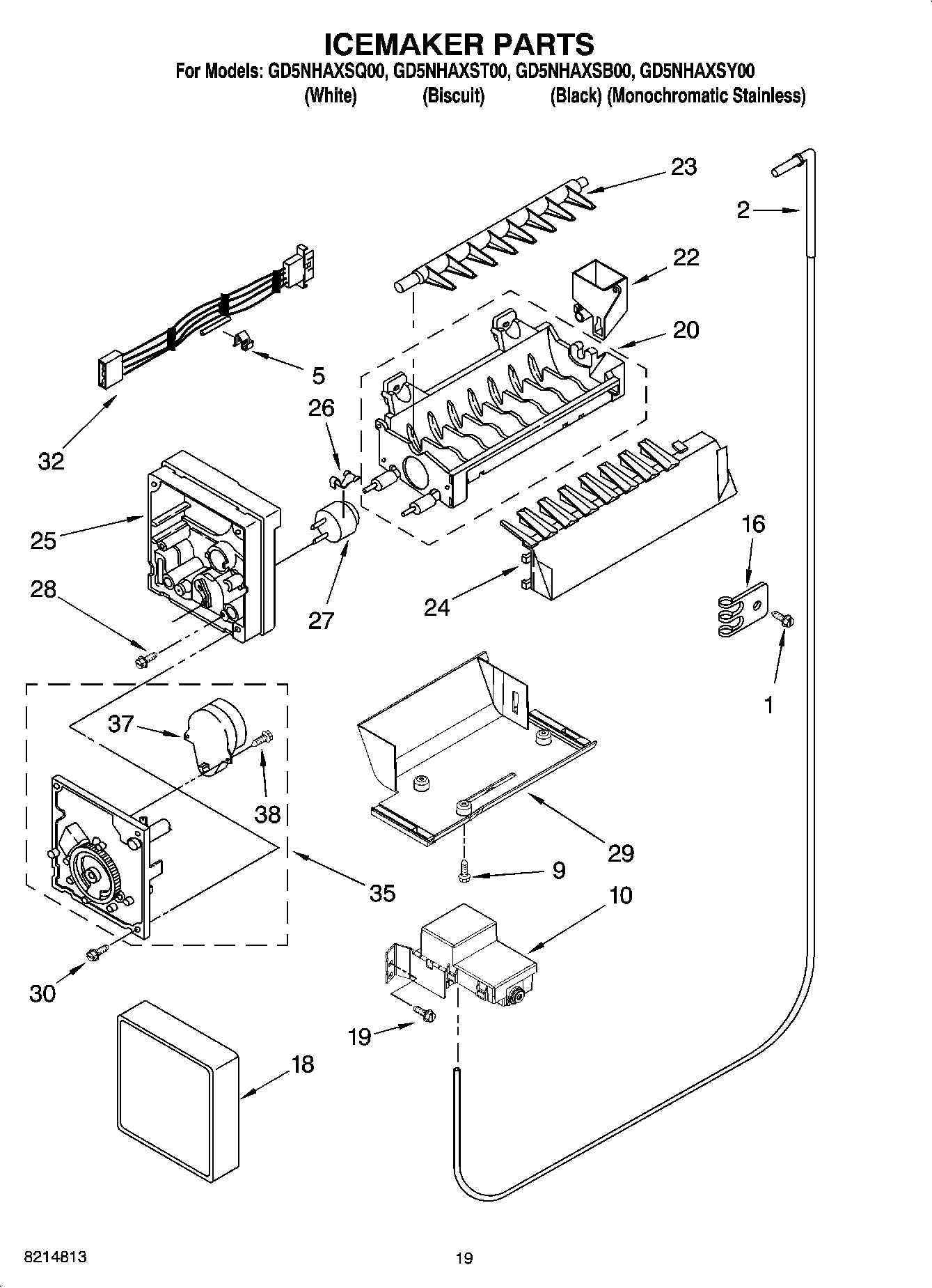 12 - ICEMAKER PARTS, OPTIONAL PARTS (NOT INCLUDED)