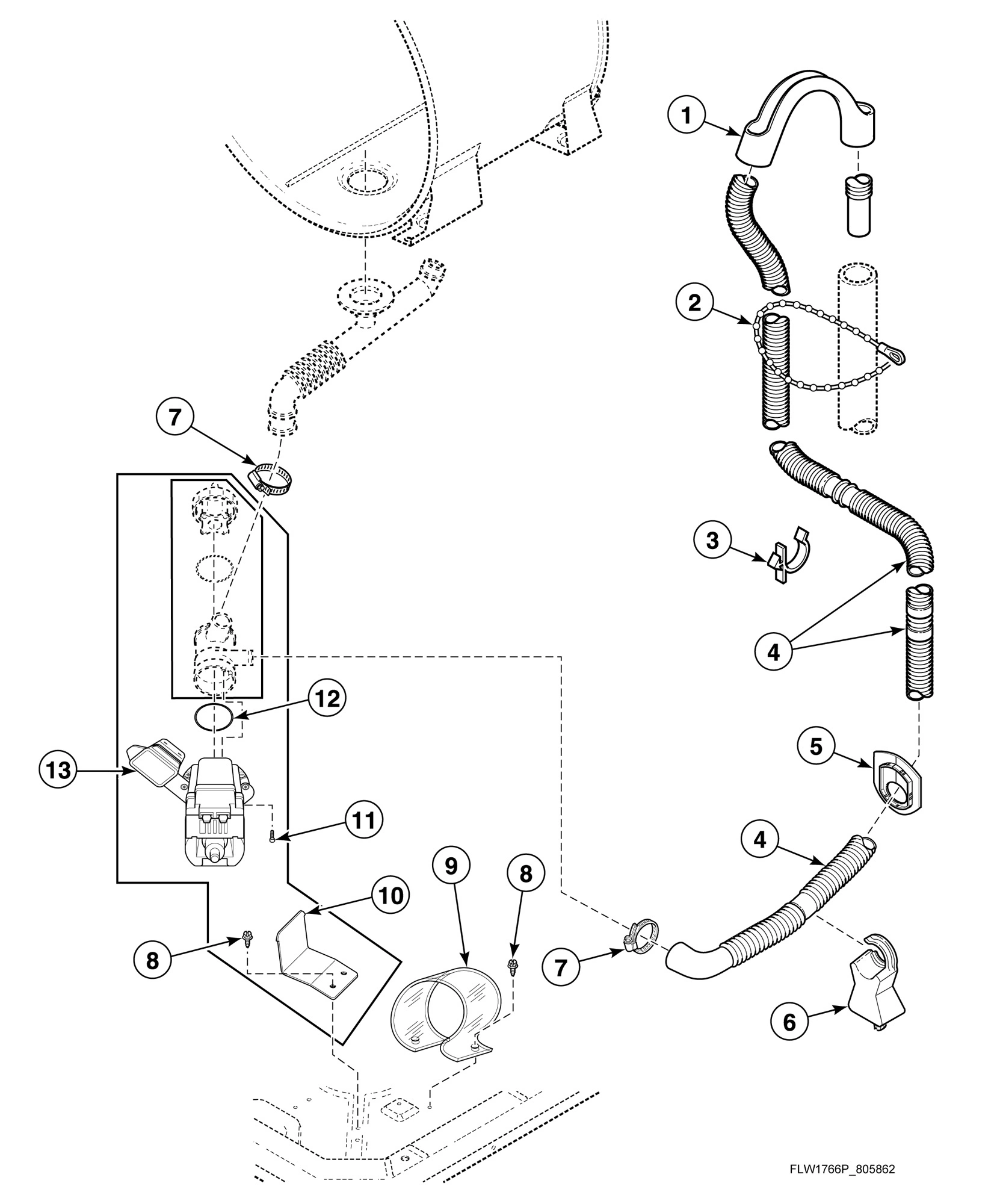 Drain Hose and Pump (Drawing 1 of 2)