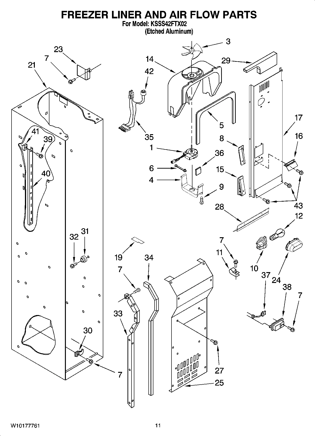 08 - FREEZER LINER AND AIR FLOW PARTS