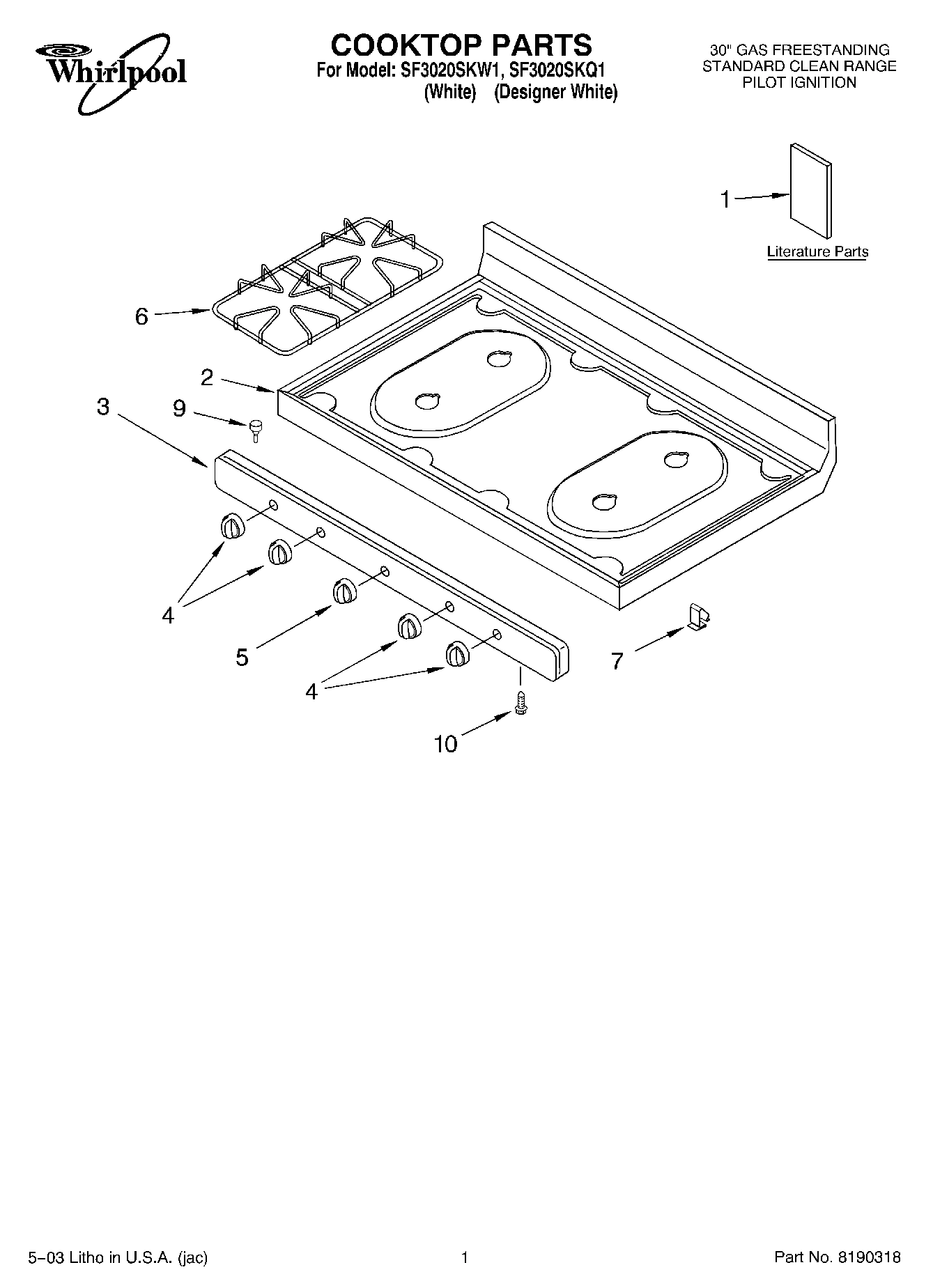 01 - COOKTOP PARTS