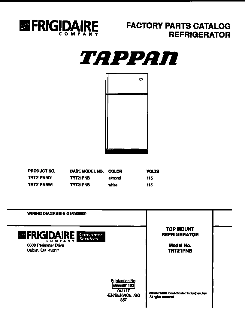 01 - TOP MOUNT REFRIGERATOR