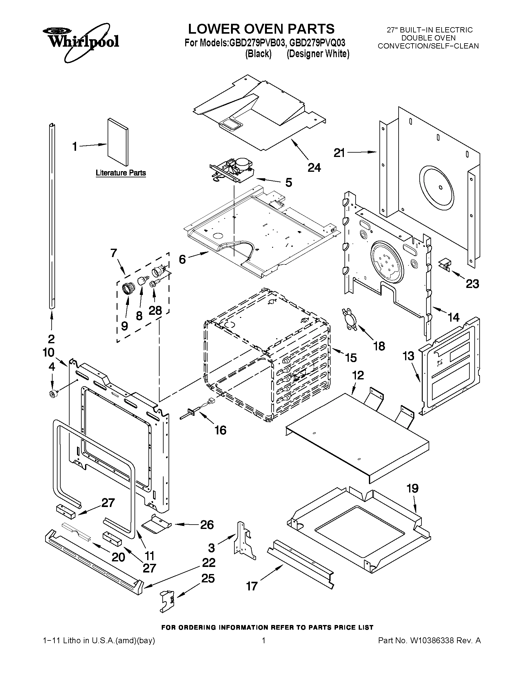 01 - LOWER OVEN PARTS