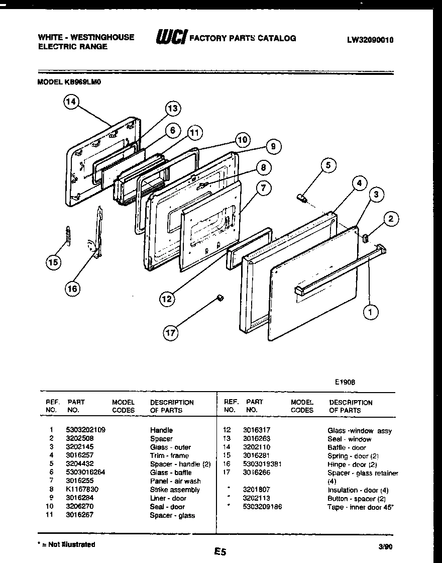 05 - LOWER OVEN DOOR PARTS