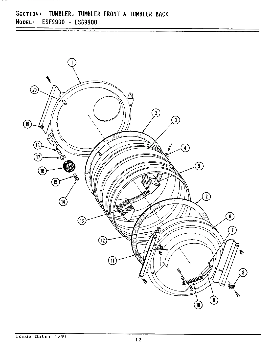 20 - TUMBLER (FRT & BACK) (ESE9900 & ESG9900)