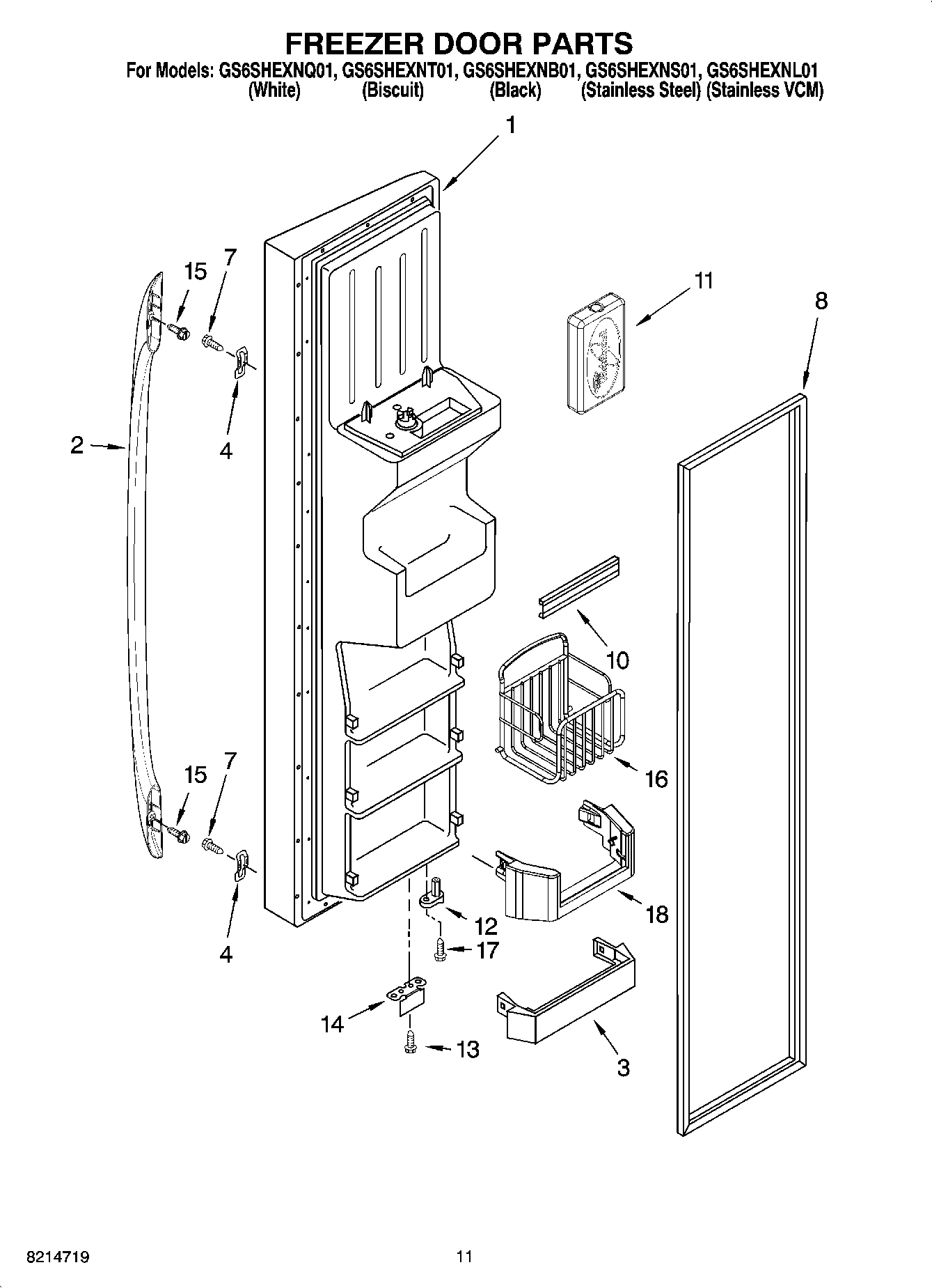 07 - FREEZER DOOR PARTS