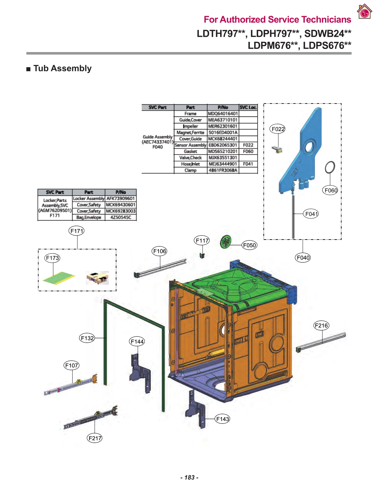 TUB ASSEMBLY SVCPART