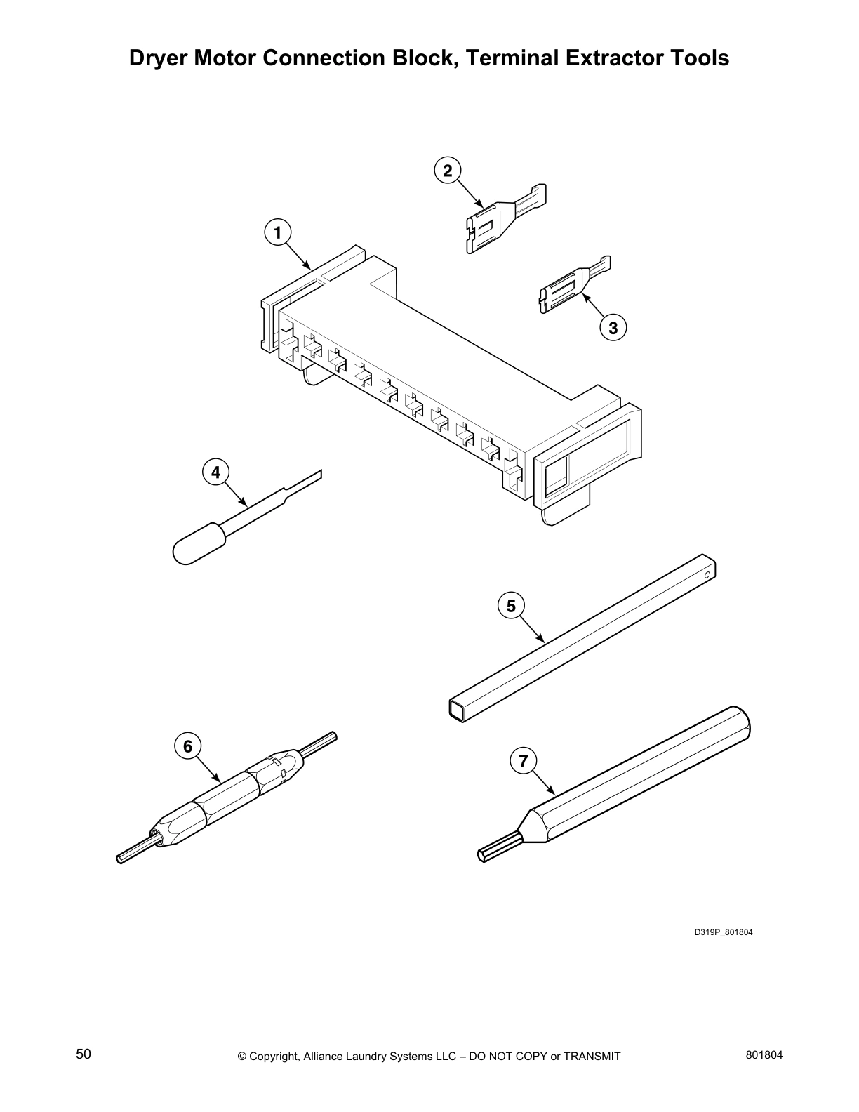 Dryer Motor Connection Block, Terminal Extractor Tools