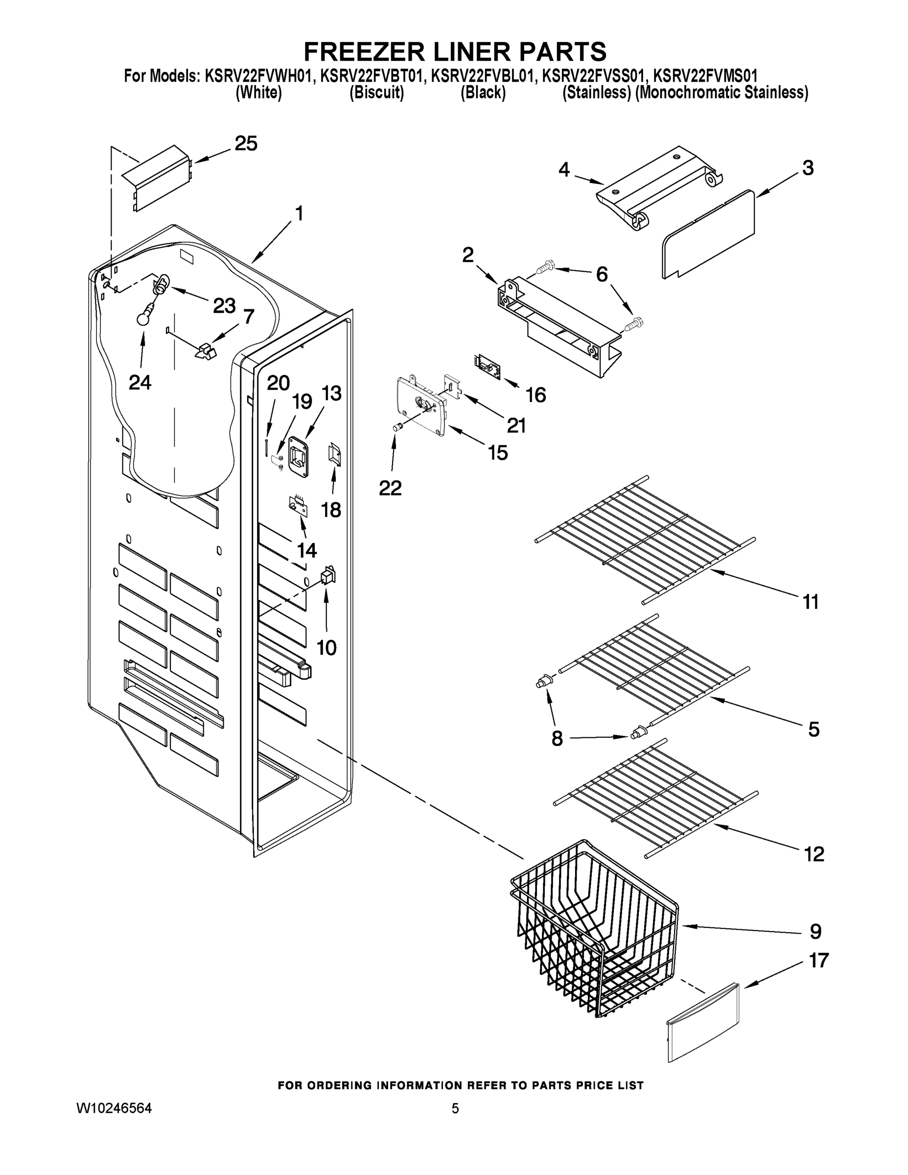 04 - FREEZER LINER PARTS