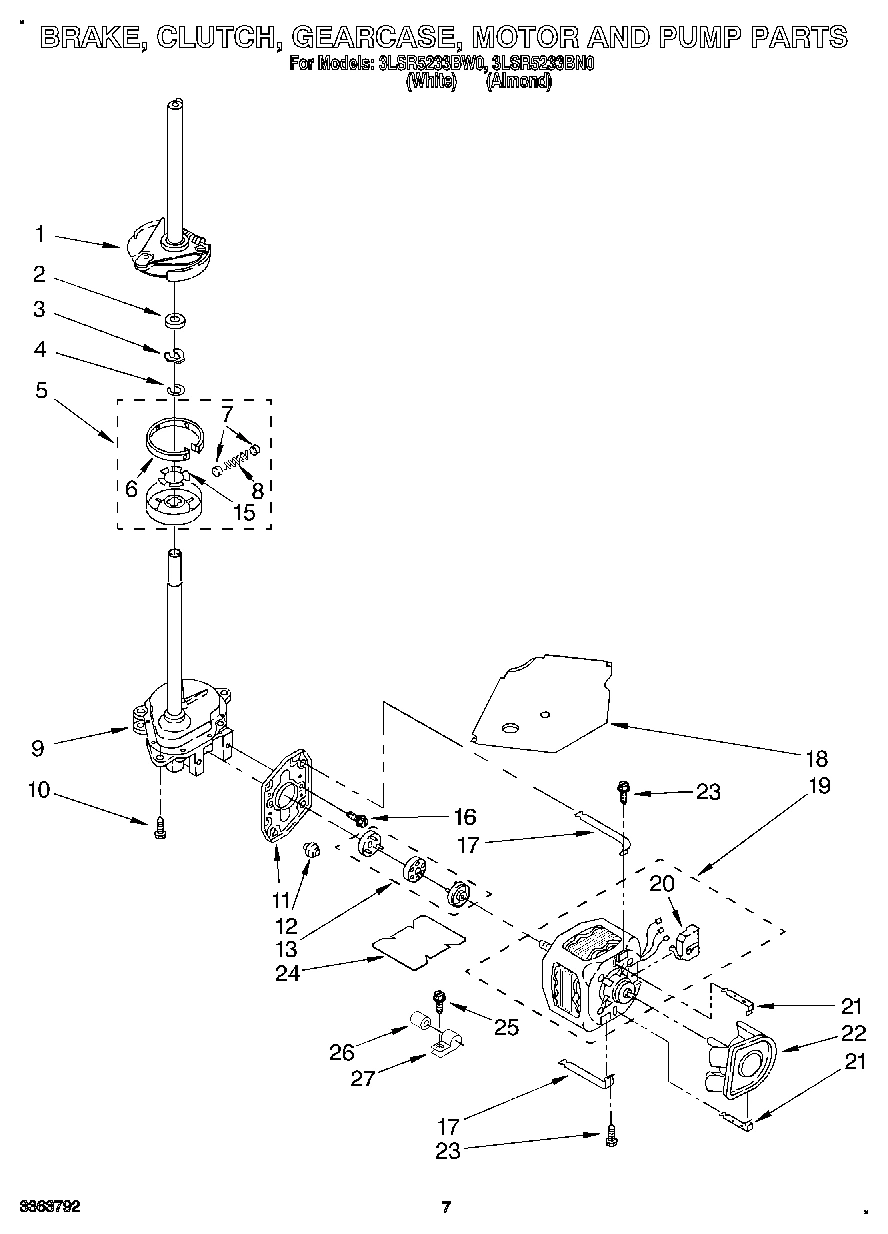 05 - BRAKE, CLUTCH, GEARCASE, MOTOR & PUMP