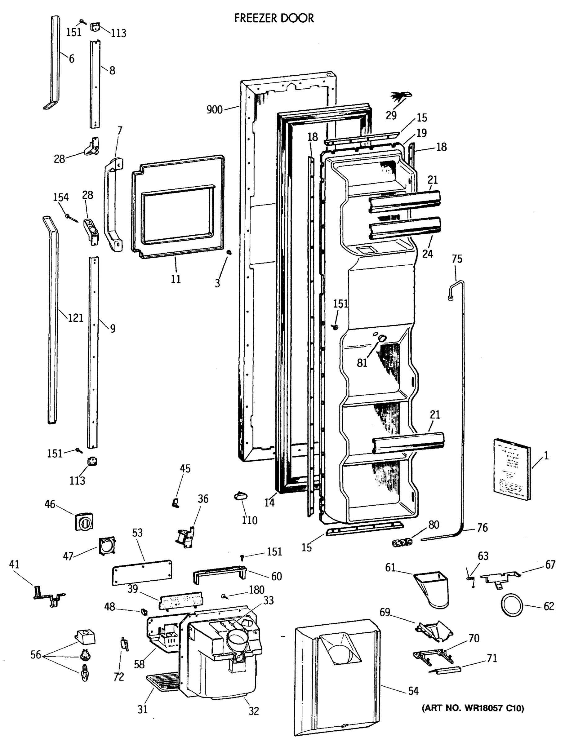 FREEZER DOOR