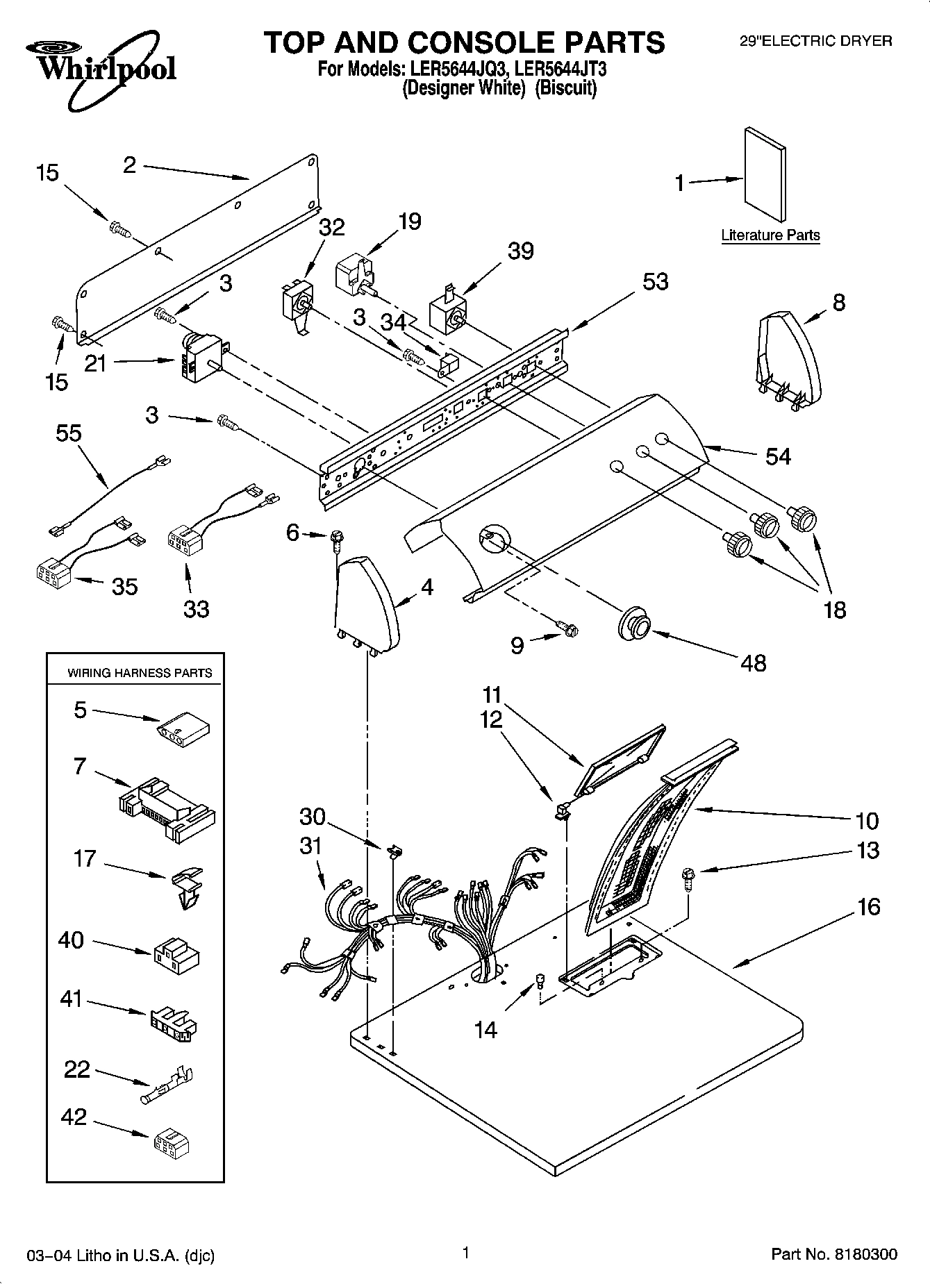 01 - TOP AND CONSOLE PARTS
