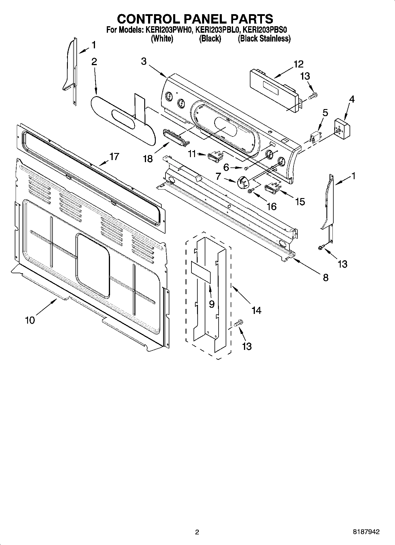 02 - CONTROL PANEL PARTS