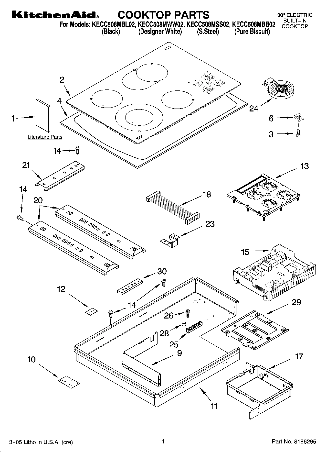01 - COOKTOP PARTS, MISCELLANEOUS PARTS