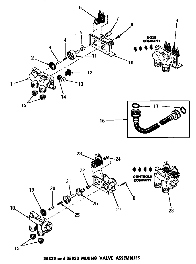 03 - 25832 & 25833 MIXING VALVE ASSEMBLIES