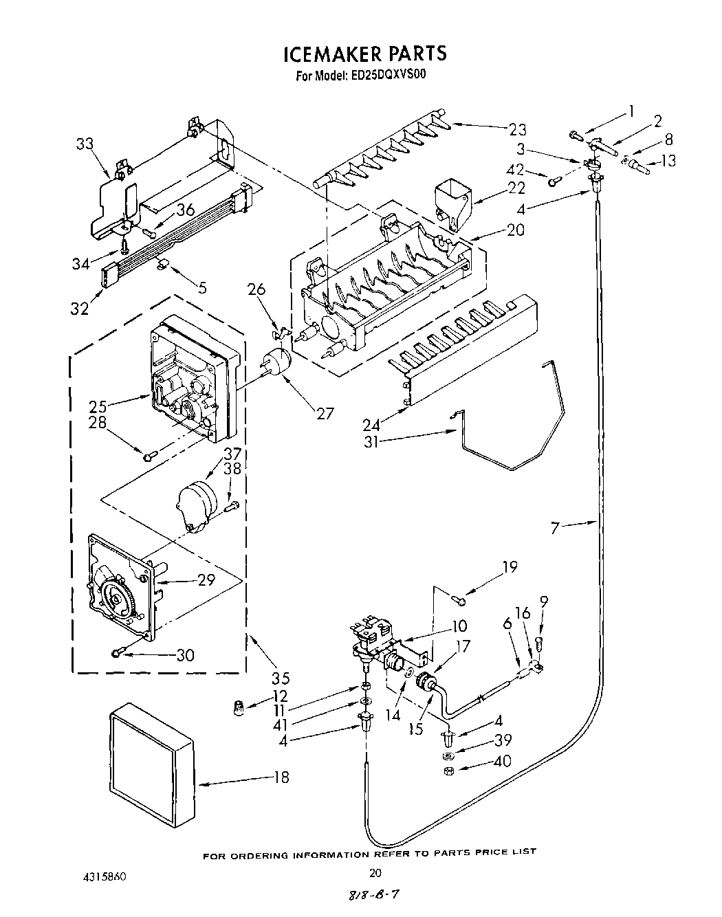 13 - ICE MAKER , NOT ILLUSTRATED