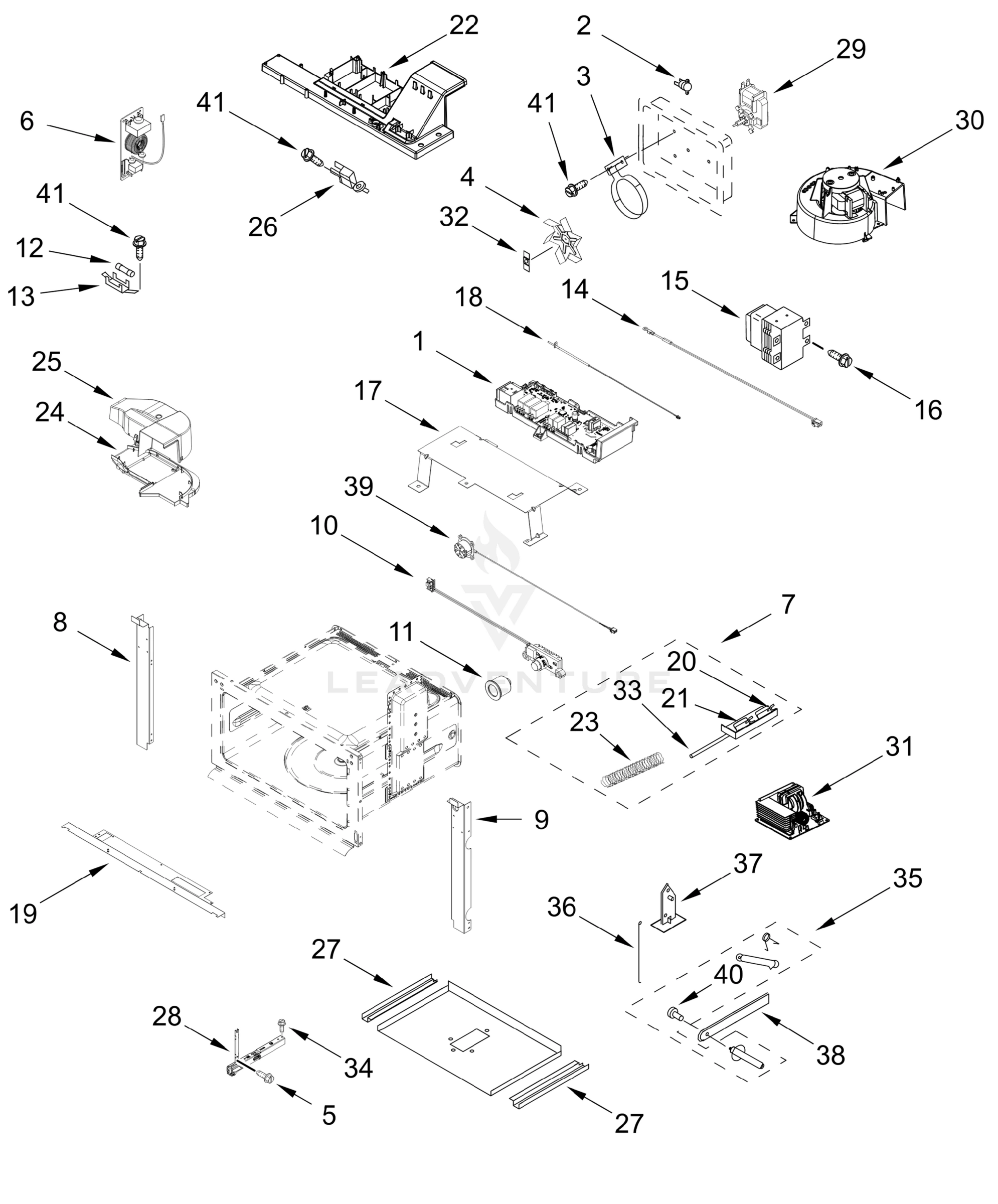 CABINET AND STIRRER PARTS