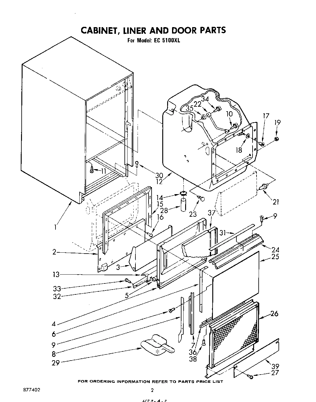 02 - CABINET, LINER AND DOOR , LIT/OPTIONAL