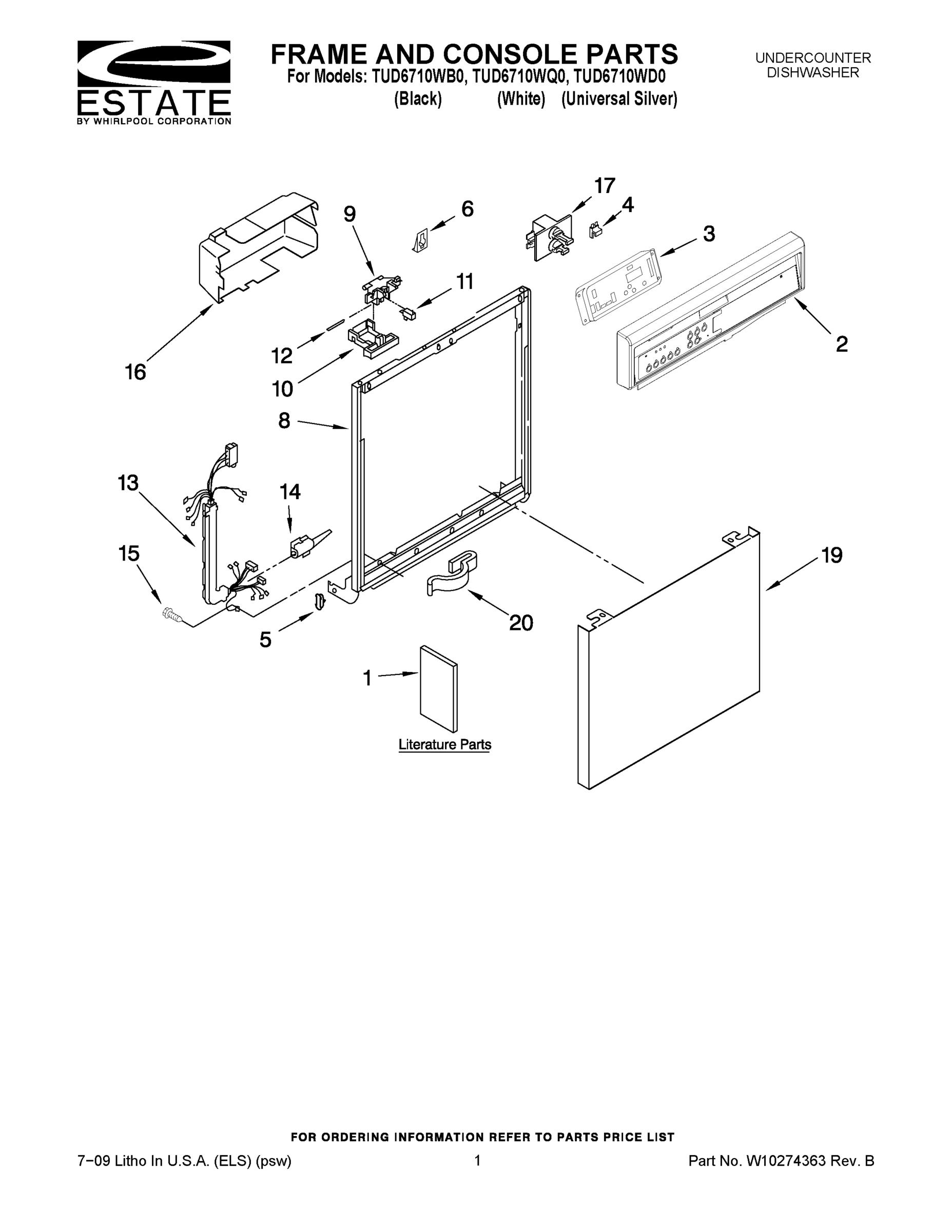 01 - FRAME AND CONSOLE PARTS