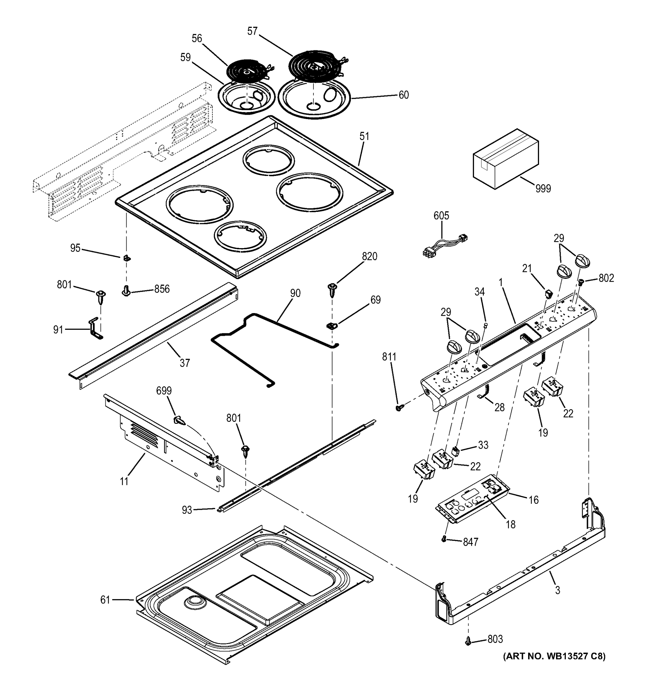 CONTROL PANEL & COOKTOP