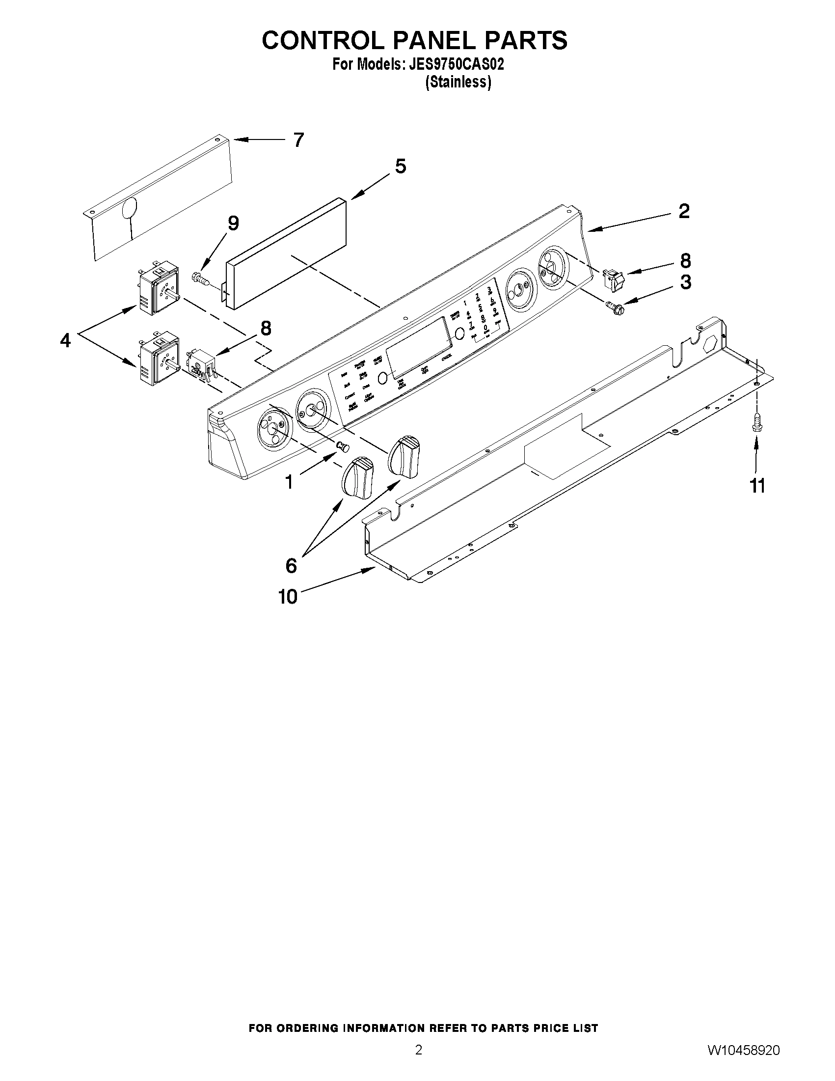 02 - CONTROL PANEL PARTS