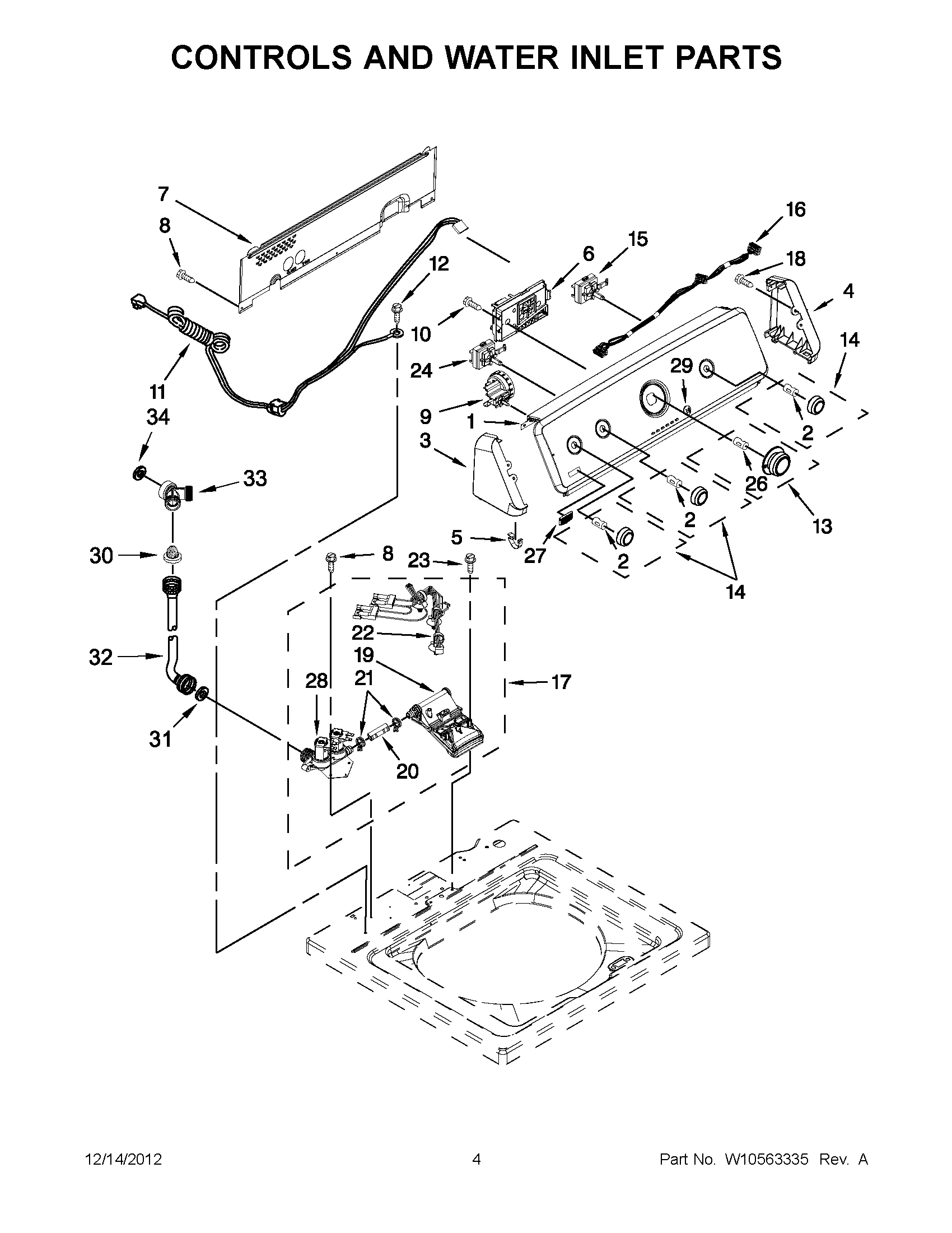 02 - CONTROLS AND WATER INLET PARTS