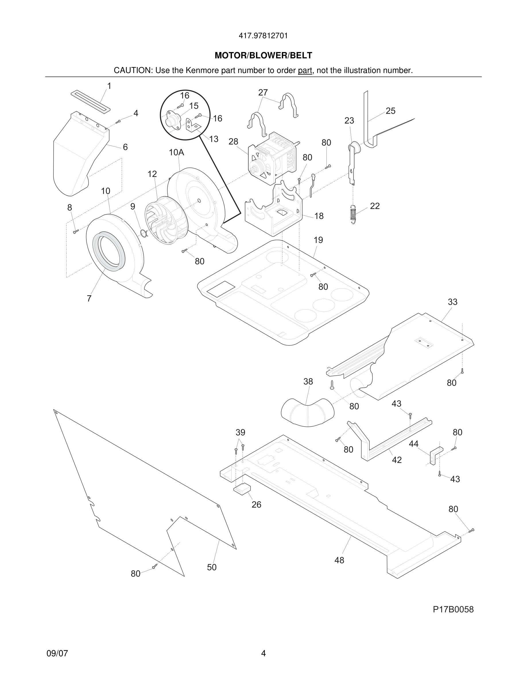 05 - MOTOR/BLOWER/BELT