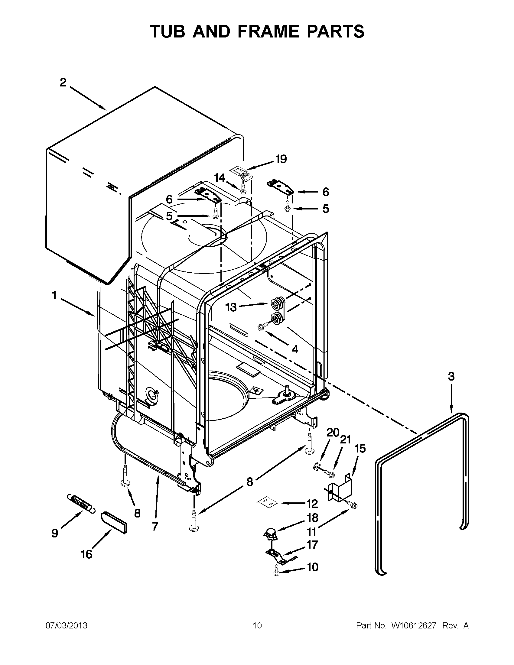 05 - TUB AND FRAME PARTS