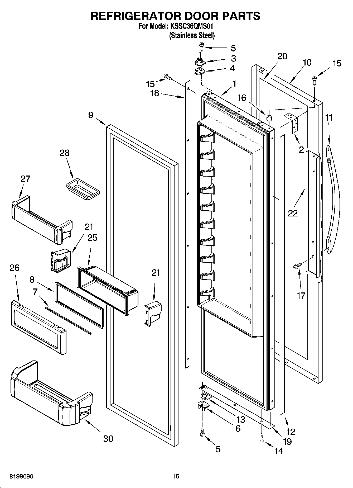 10 - REFRIGERATOR DOOR PARTS