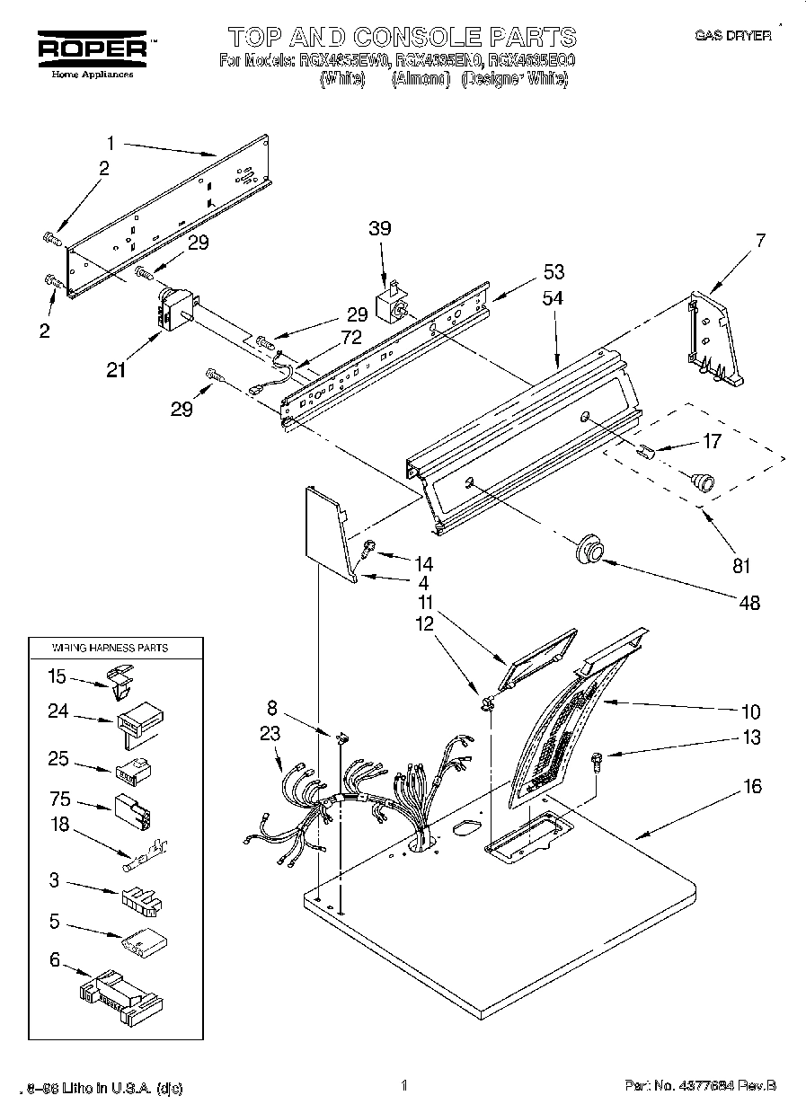 01 - TOP AND CONSOLE, LIT/OPTIONAL
