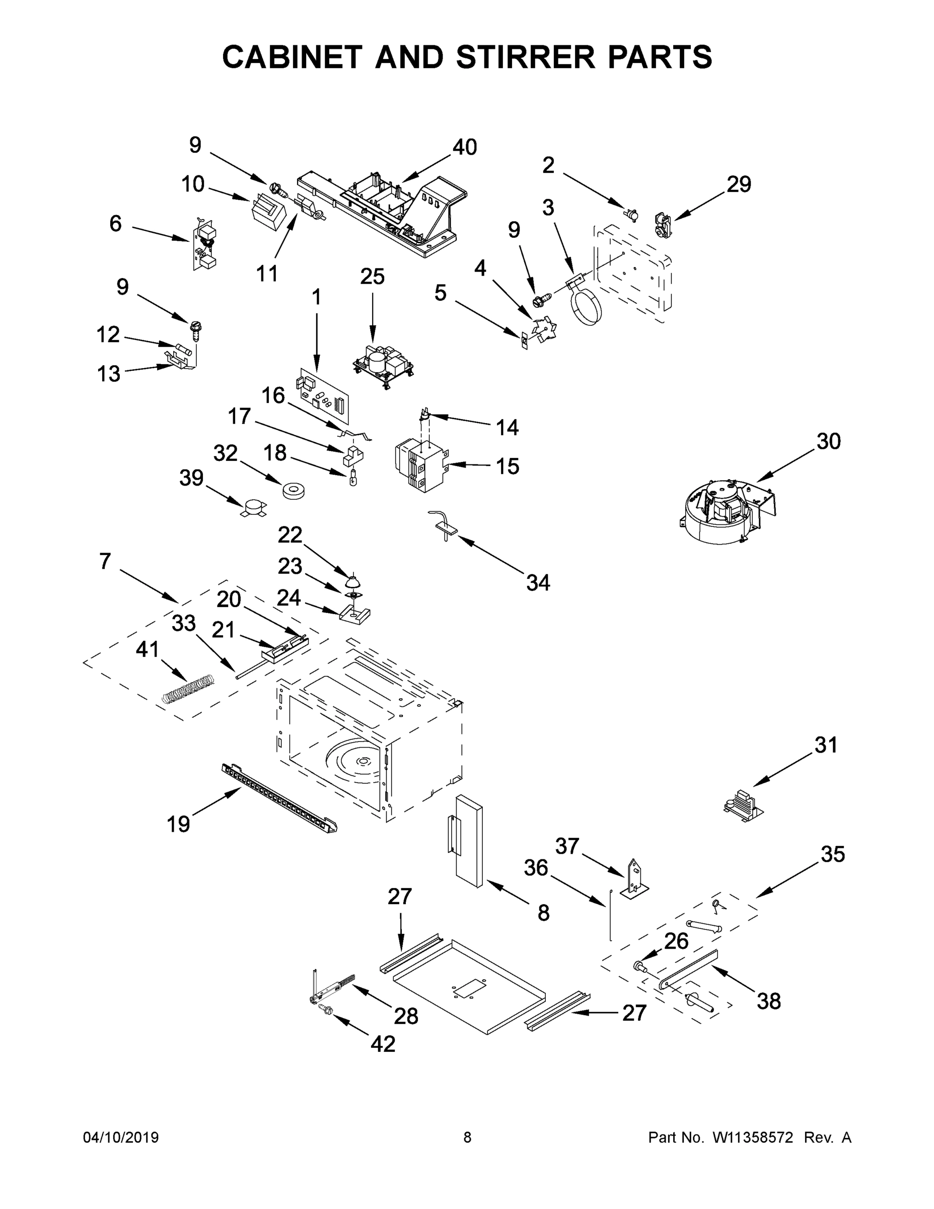 05 - CABINET AND STIRRER PARTS