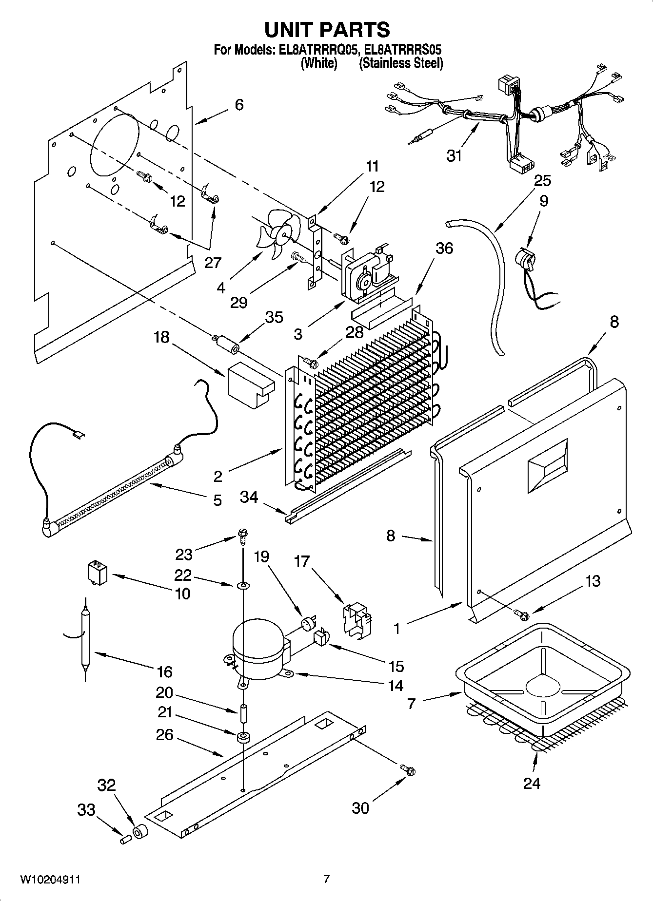 04 - UNIT PARTS, OPTIONAL PARTS (NOT INCLUDED)