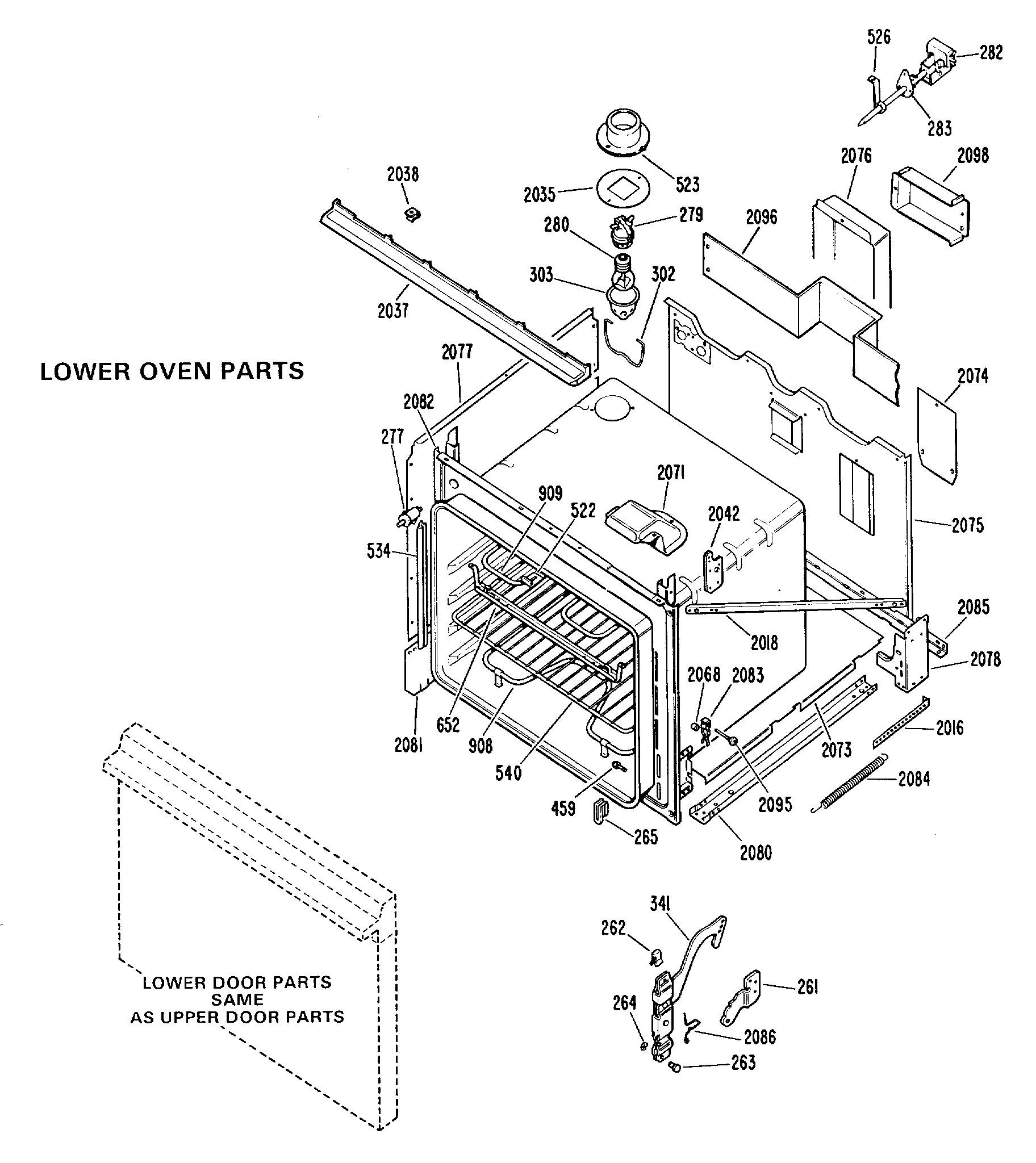 LOWER OVEN PARTS