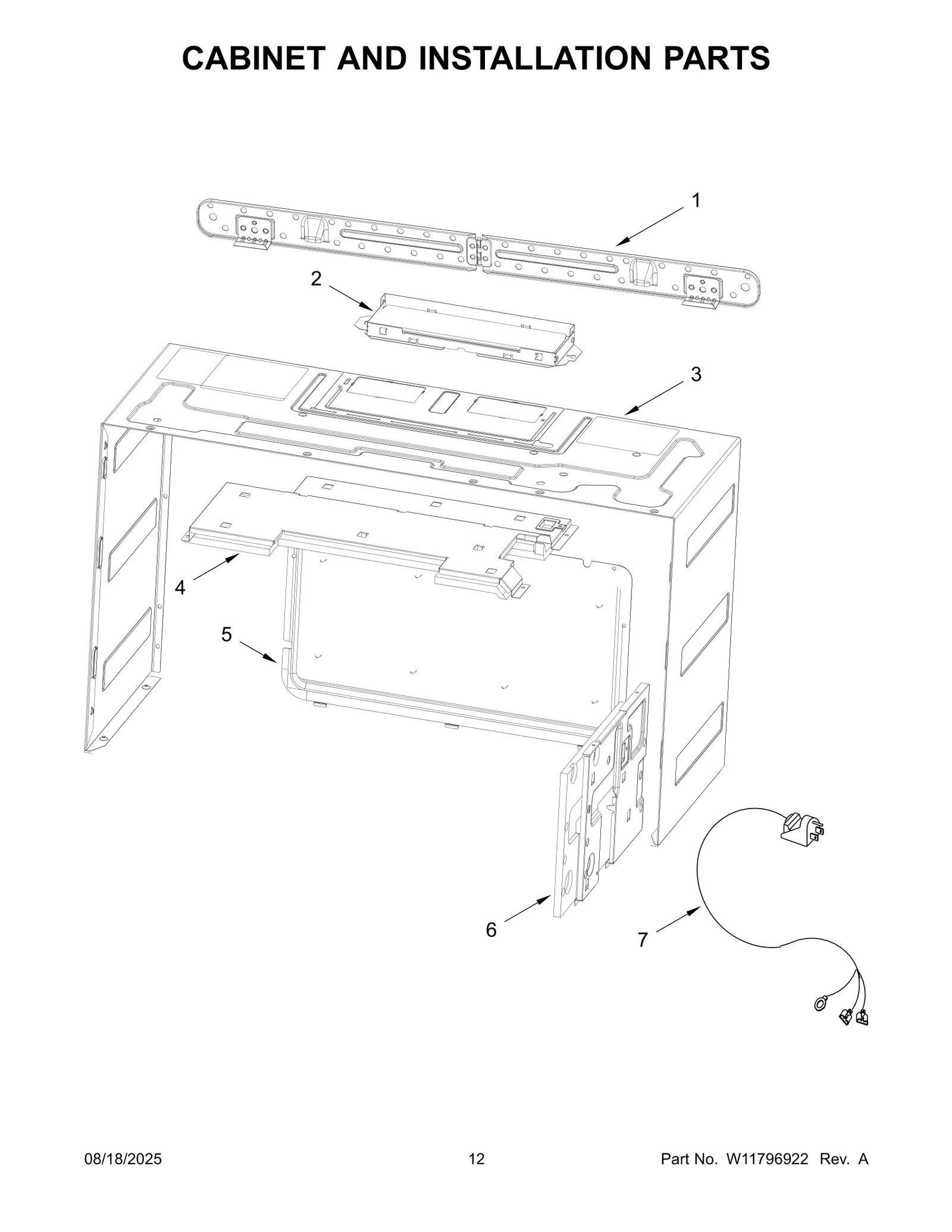 CABINET AND INSTALLATION PARTS