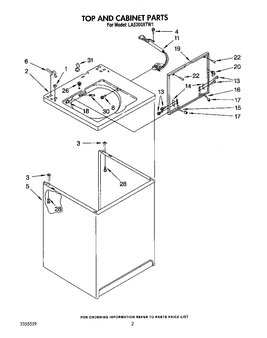 02 - TOP AND CABINET, LIT/OPTIONAL