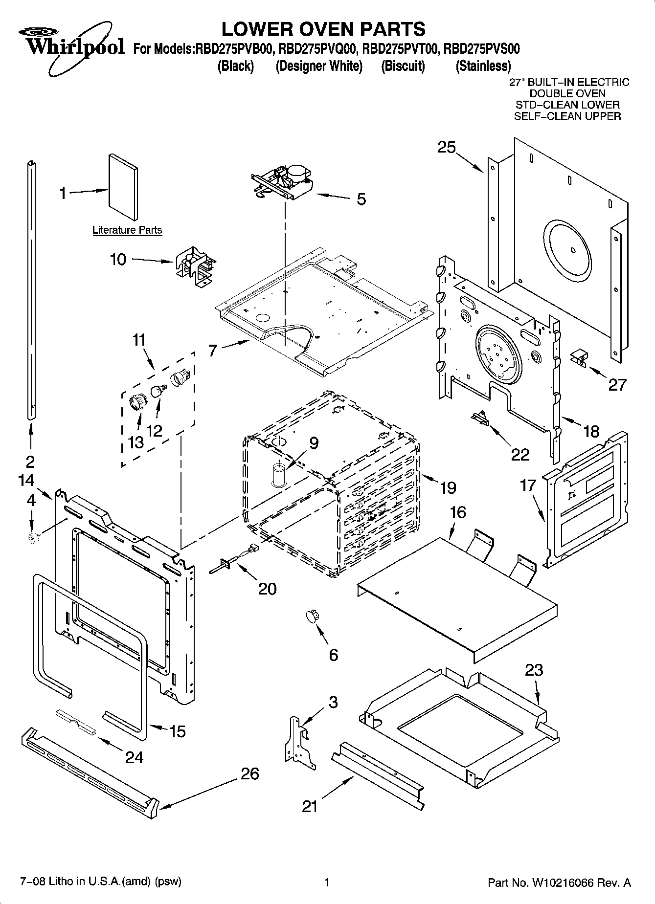 01 - LOWER OVEN PARTS