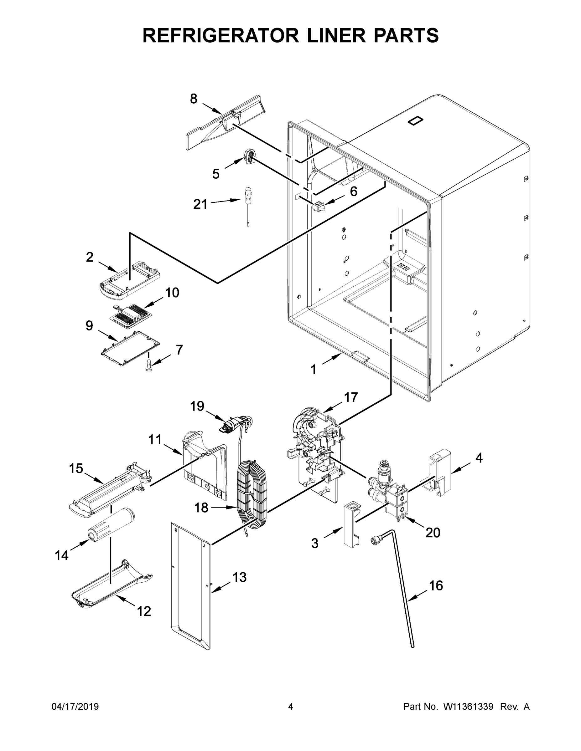 03 - REFRIGERATOR LINER PARTS