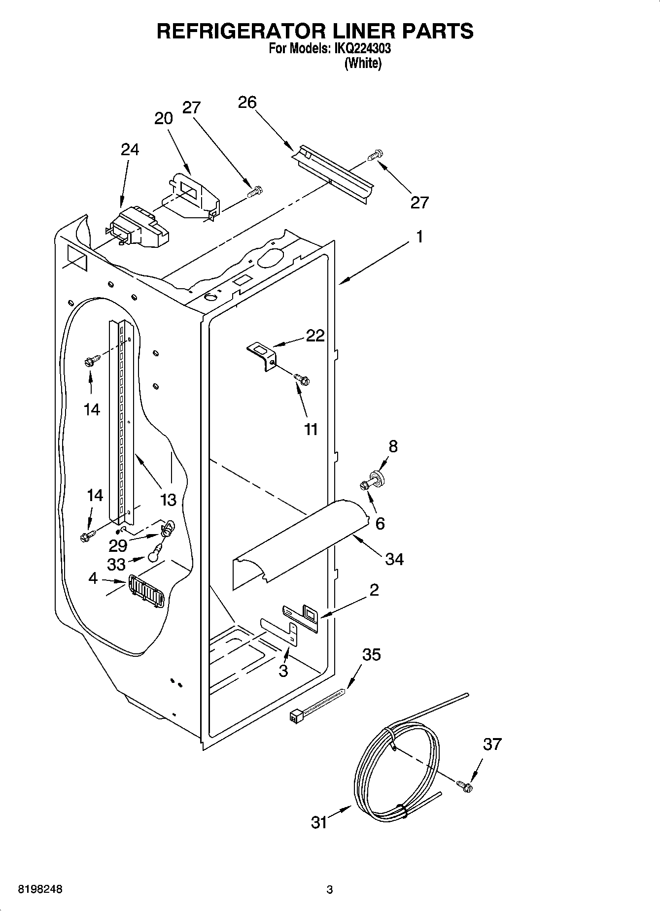 02 - REFRIGERATOR LINER PARTS
