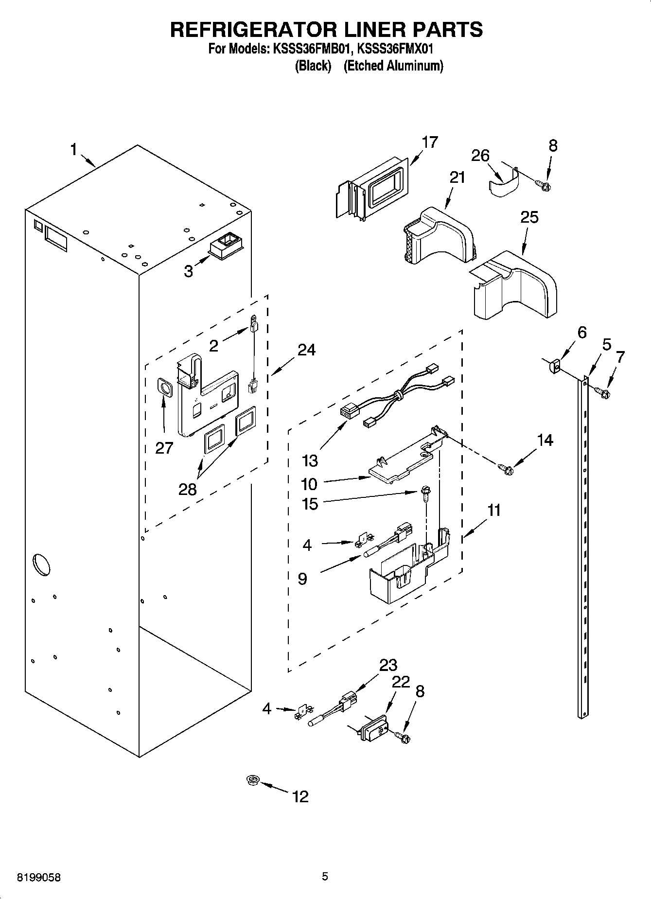 04 - REFRIGERATOR LINER PARTS