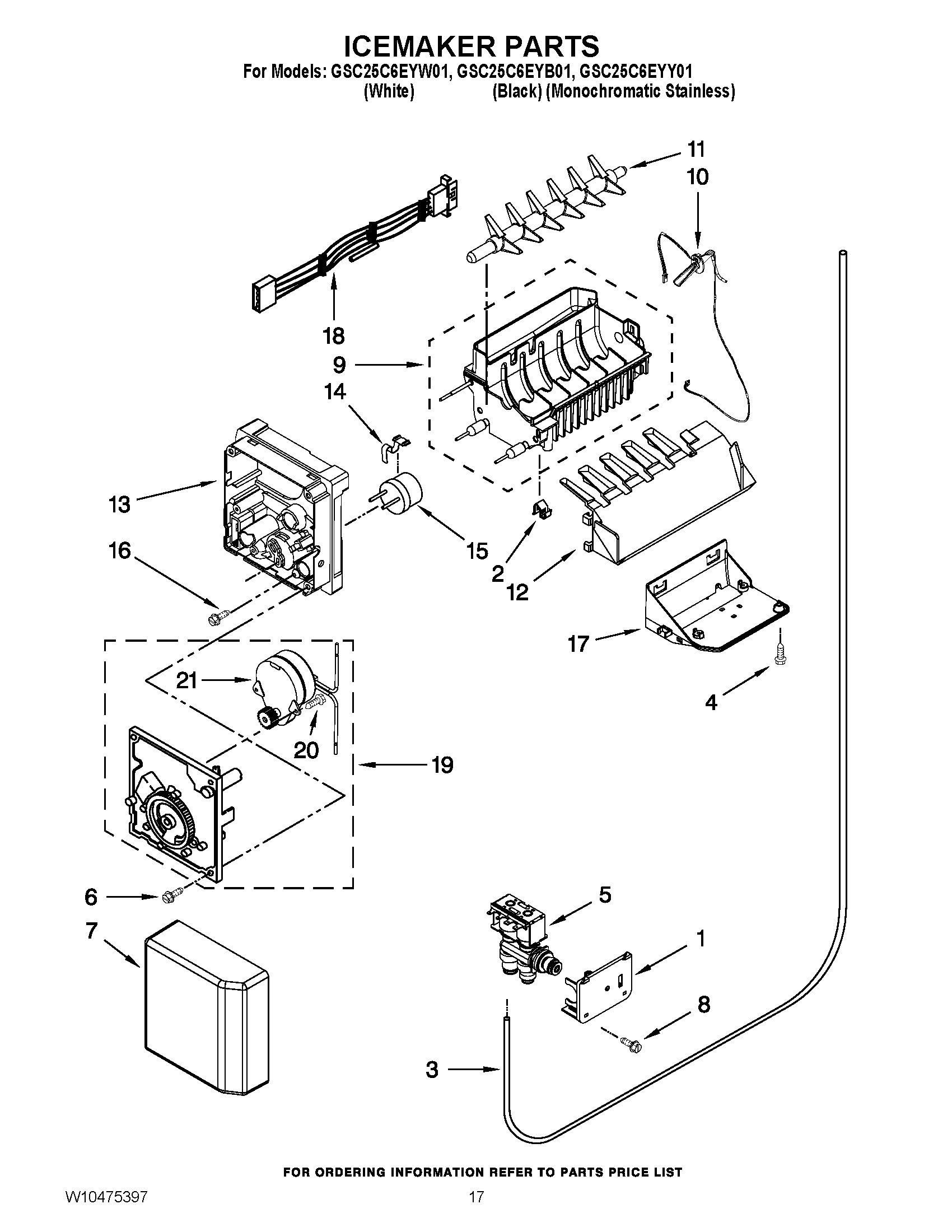 10 - ICEMAKER PARTS