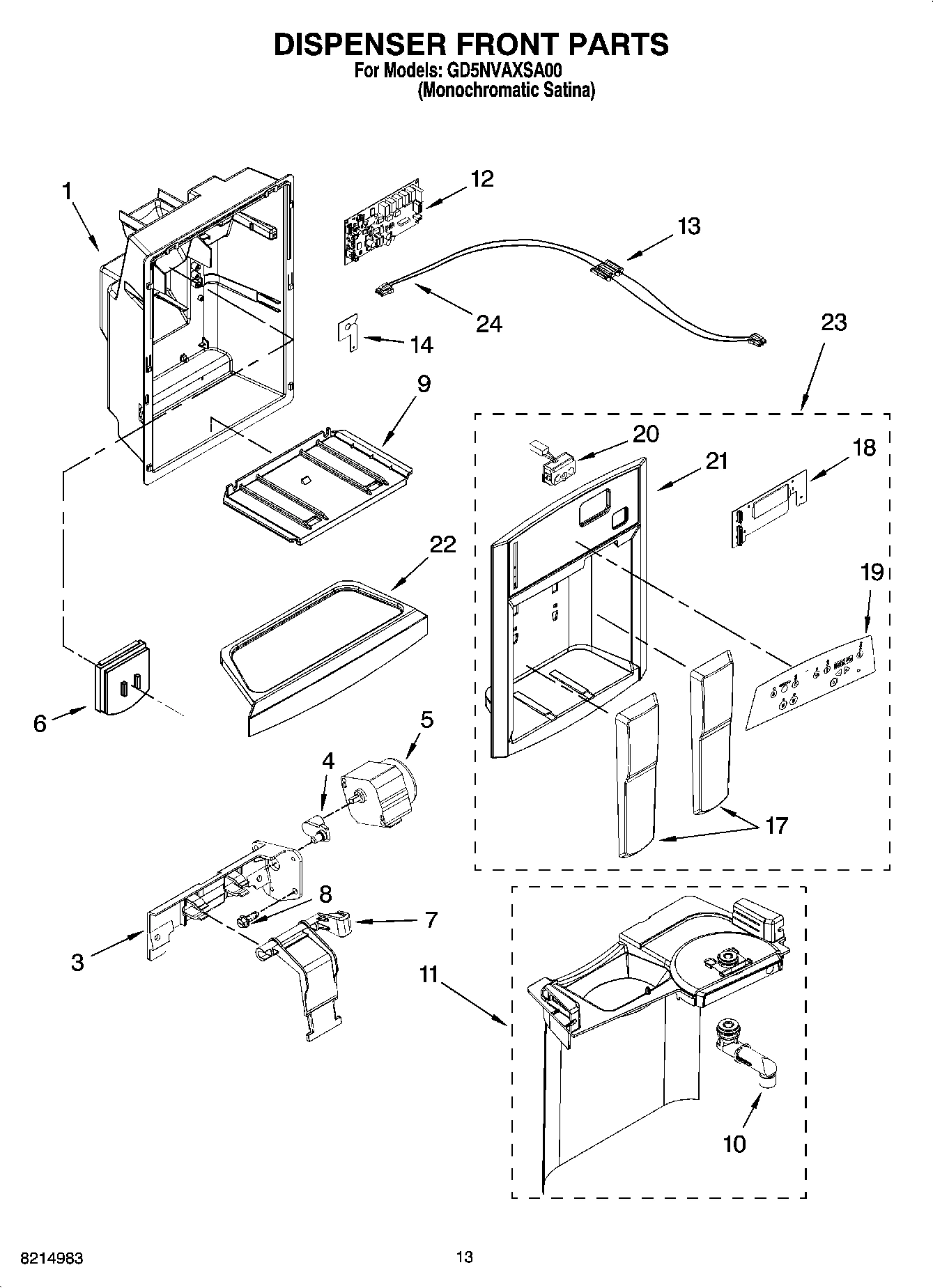 08 - DISPENSER FRONT PARTS