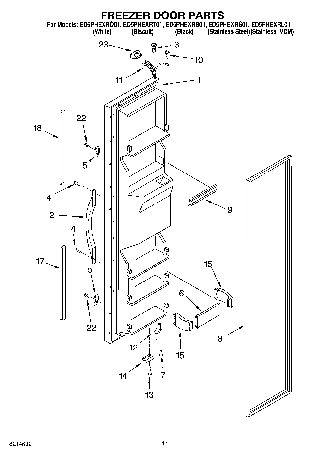 07 - FREEZER DOOR PARTS